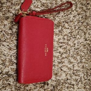 Coach wrist wallet with strap